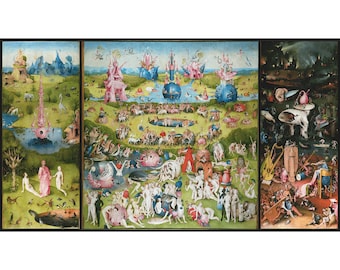 Hieronymus Bosch : The Garden of Earthly Delights (1490-1500) - Giclee Fine Art Print