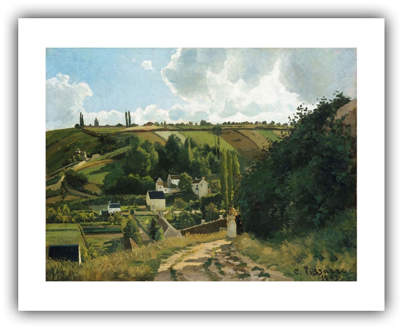 Camille Pissarro: Jalais Hill, Pontoise 1867Giclee Fine Art Print 16 x 20 inches