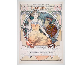 Alphonse Mucha : Internationale Tentoonstelling in St. Louis (1904) - Giclee Fine Art Print