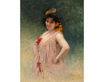 Theobald Chartran : Emma Calve as Carmen (1894) - Giclee Fine Art Print