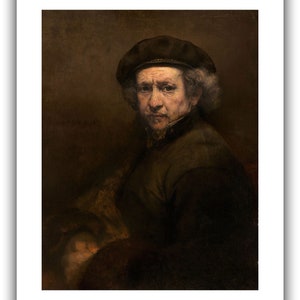 Rembrandt van Rijn : Zelfportret 1659 Giclee Fine Art Print 16 x 20 inches