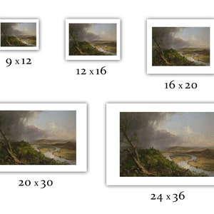 Thomas Cole: Utsikt från Mount Holyoke, Northampton, Massachusetts, efter ett åskväder (Oxbow) (1836) - Giclée-konsttryck bild 3