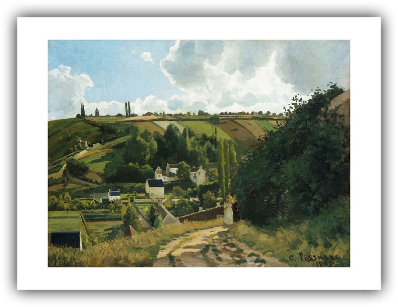 Camille Pissarro: Jalais Hill, Pontoise 1867Giclee Fine Art Print 12 x 16 inches