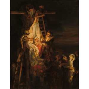 Rembrandt van Rijn : The Descent from the Cross (1650/1652) - Giclee Fine Art Print