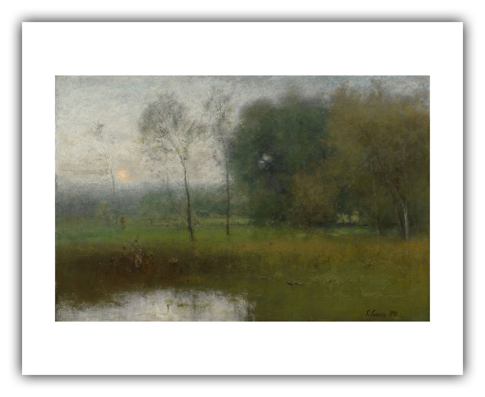George Inness : New Jersey Landscape (1891) - Giclee Fine Art Print - Etsy