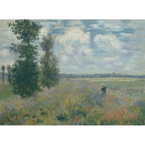Claude Monet : Poppy Fields near Argenteuil (1875) - Giclee Fine Art Print