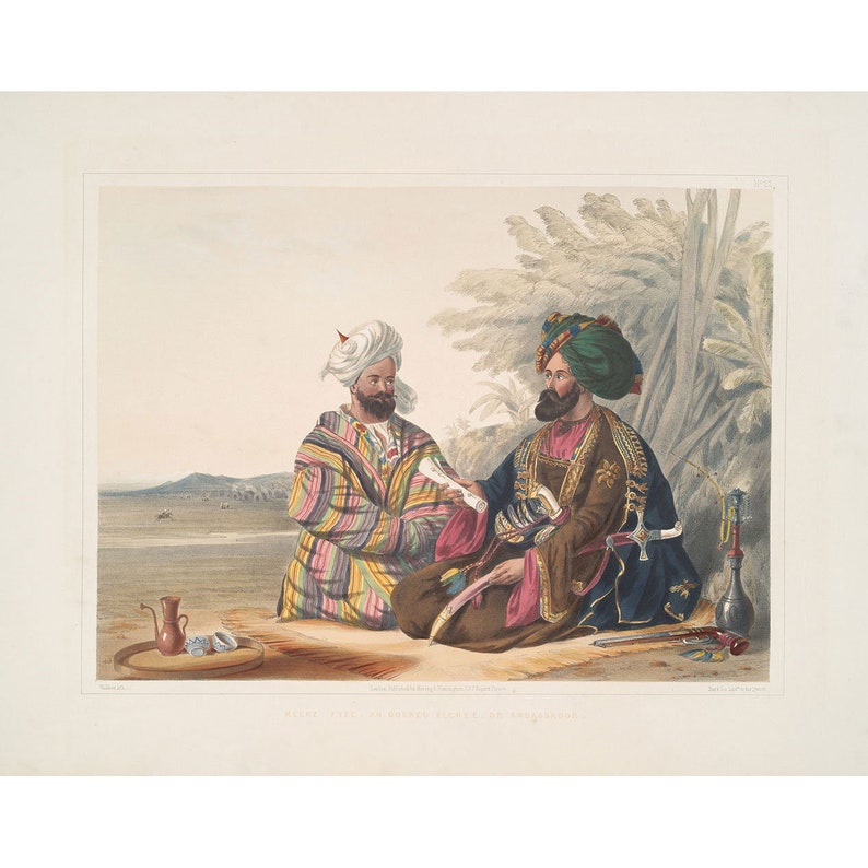 James Rattray : Meerz Fyze, an Oosbeg Elchee, or Ambassador 1848 Giclee Fine Art Print image 1