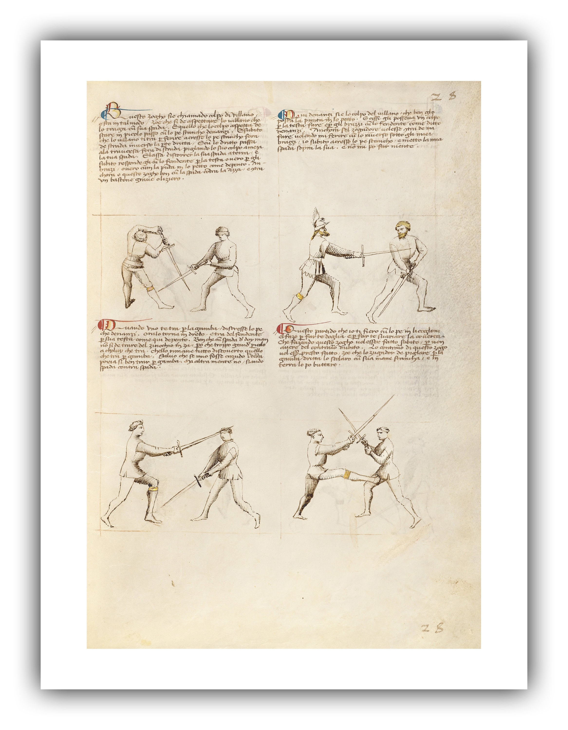 Www Baluo Video - Fiore Dei Liberi : Combat With Sword / Fencing fol. 26 the - Etsy Hong Kong