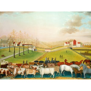 Edward Hicks : The Cornell Farm (1848) - Giclee Fine Art Print