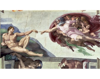 Miguel Ángel Buonarroti: La creación de Adán (1511-1512) - Impresión artística giclée
