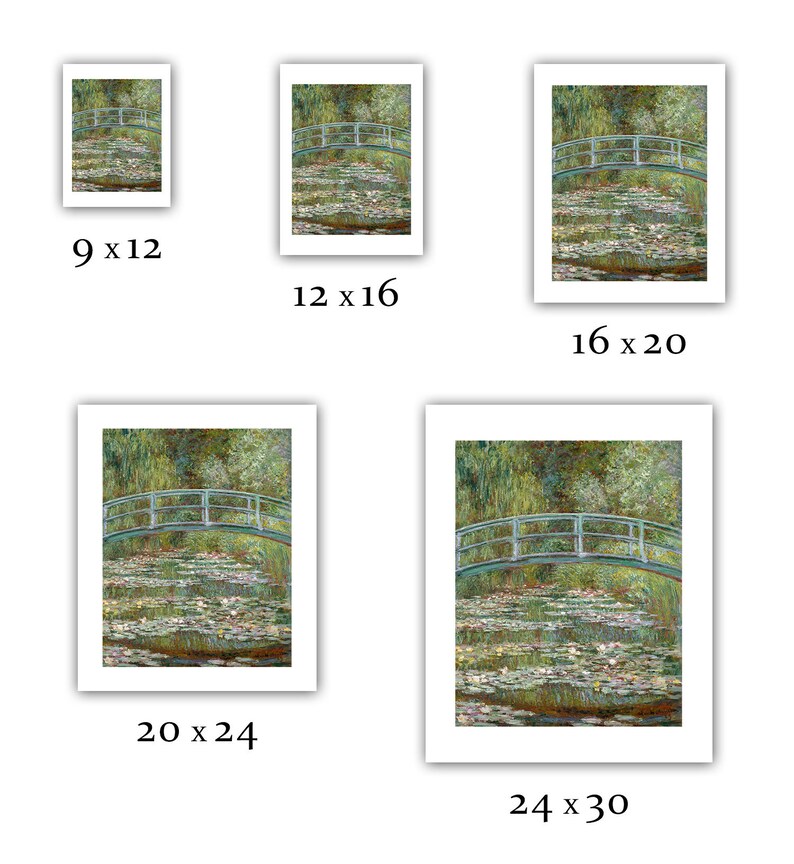 Claude Monet : Bridge over a Pond of Water Lilies 1899 Giclee Fine Art Print image 2