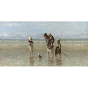 Jozef Israels : Children of the Sea (1872) - Giclee Fine Art Print