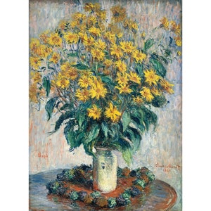 Claude Monet : Jerusalem Artichoke Flowers (1880) - Giclee Fine Art Print