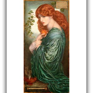 Dante Gabriel Rossetti : Proserpine Persephone 1882 Giclee Fine Art Print 9 x 12 inches