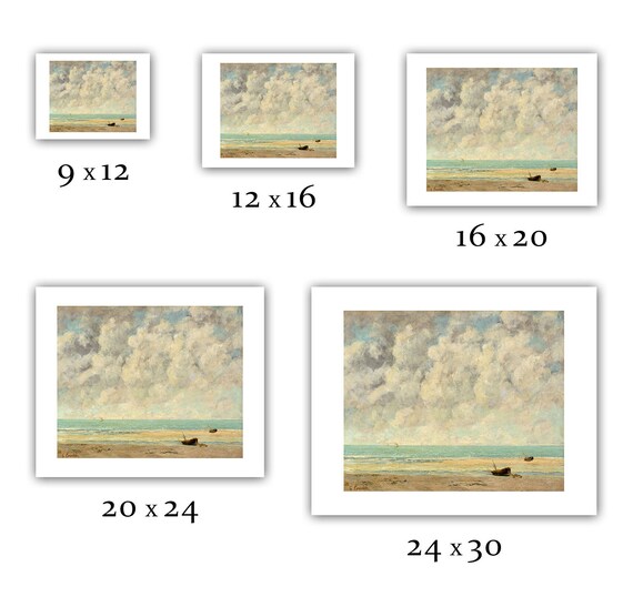 ギュスターヴ・クールベ：静かな海（1869） - ジクレー版画 - Etsy 日本