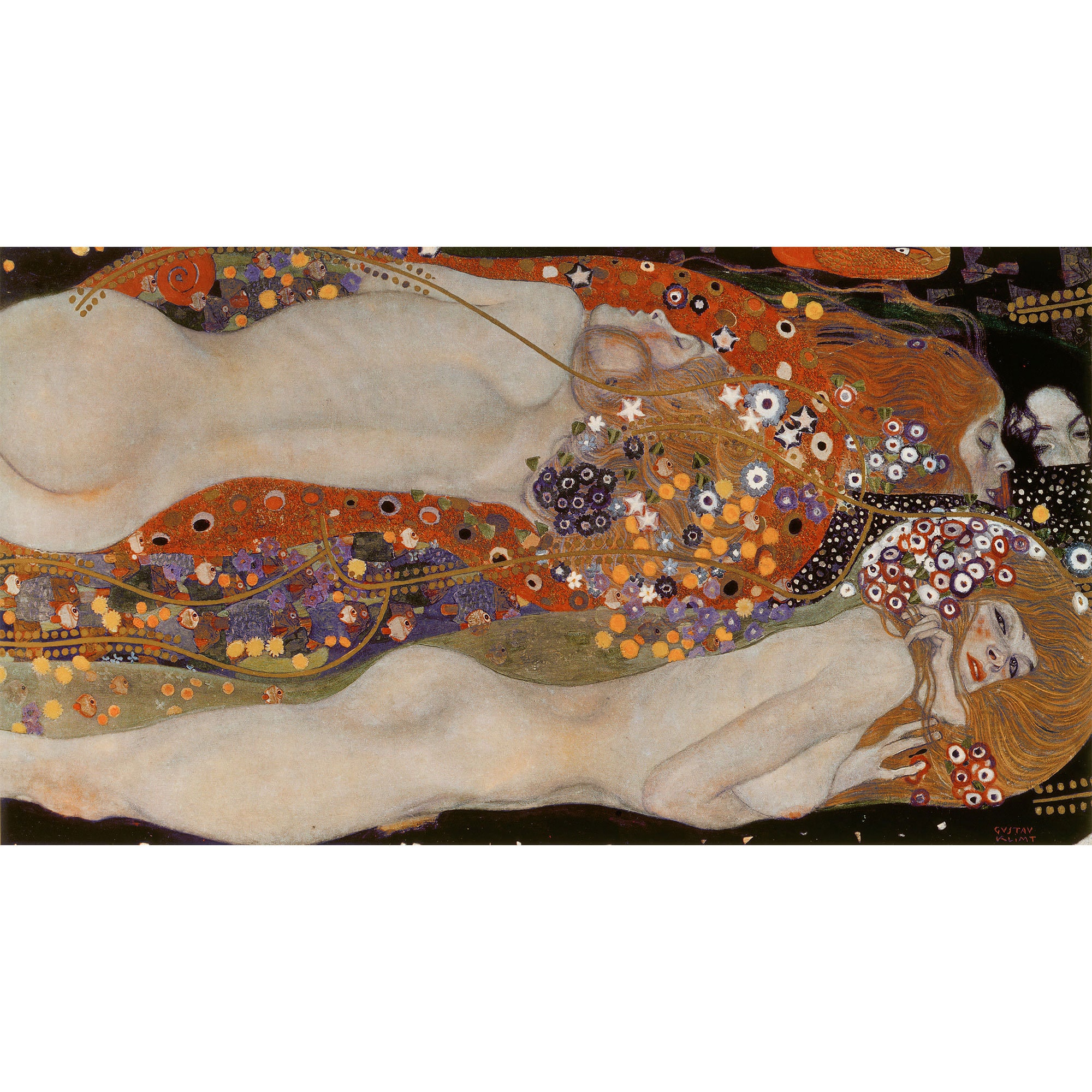 グスタフ・クリムト：水蛇II（1904-1907） - ジクレー版画 - Etsy 日本