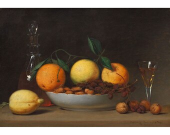 Raphaelle Peale Still Life : A Dessert (1814) - Giclee Fine Art Print