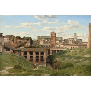 Christoffer Wilhelm Eckersberg : View of the Cloaca Maxima, Rome (1814) - Giclee Fine Art Print