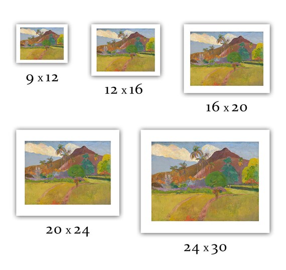ポール・ゴーギャン：タヒチの風景（1891） - ジクレー版画 - Etsy 日本
