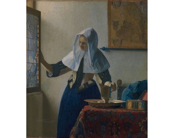 Johannes Vermeer : Young Woman with a Water Pitcher (c. 1662) - Giclee Fine Art Print