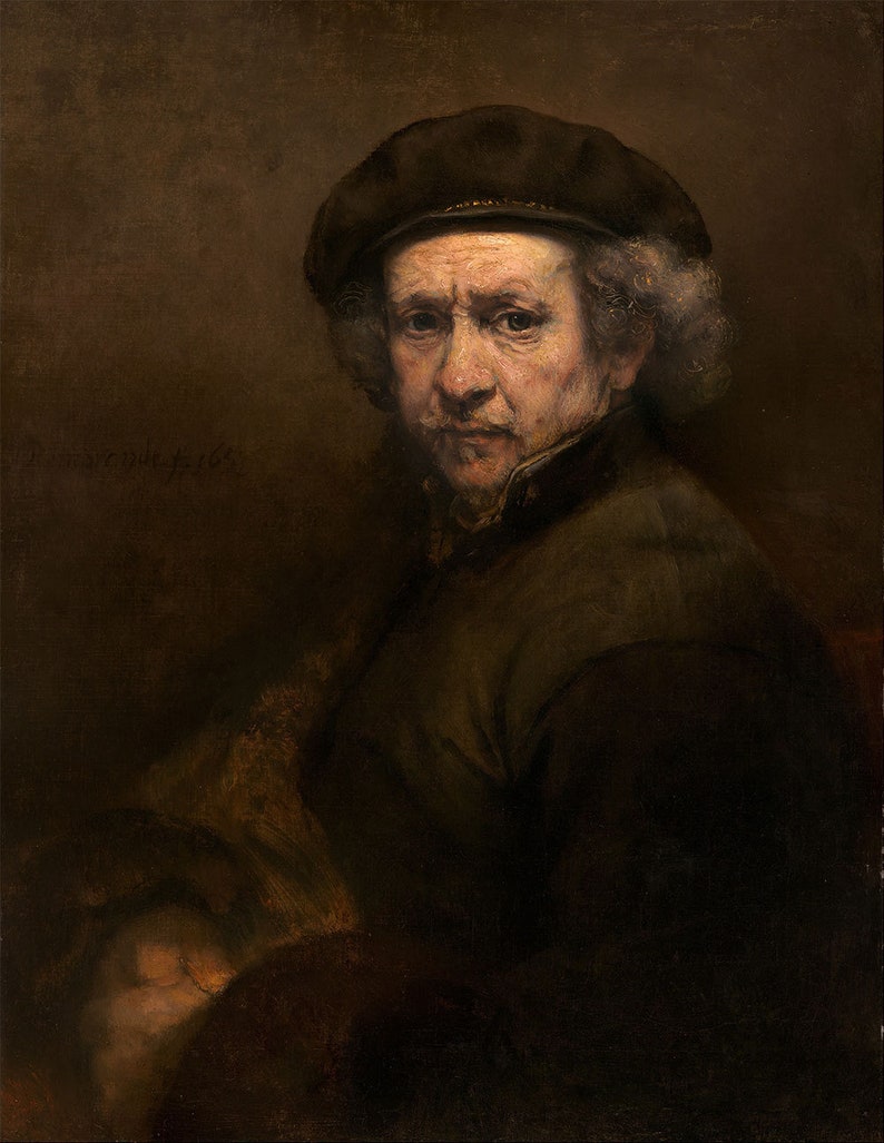 Rembrandt van Rijn : Zelfportret 1659 Giclee Fine Art Print afbeelding 3