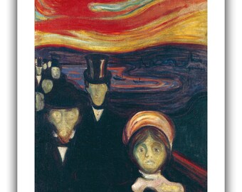 エドヴァルド・ムンク：不安（1894） - ジクレー版画 - Etsy 日本