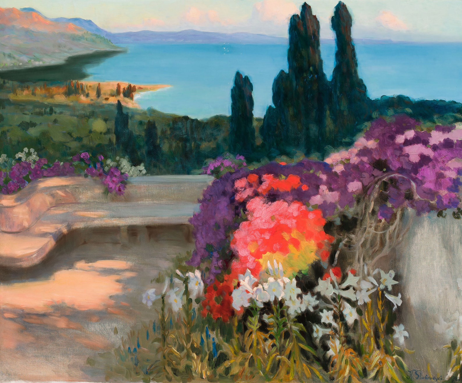 Kazimierz Stabrowski : Southern Landscape Taormina 1922 - Etsy