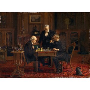 Thomas Eakins : The Chess Players (1876) - Giclee Fine Art Print