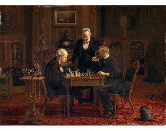 Thomas Eakins : The Chess Players (1876) - Giclee Fine Art Print