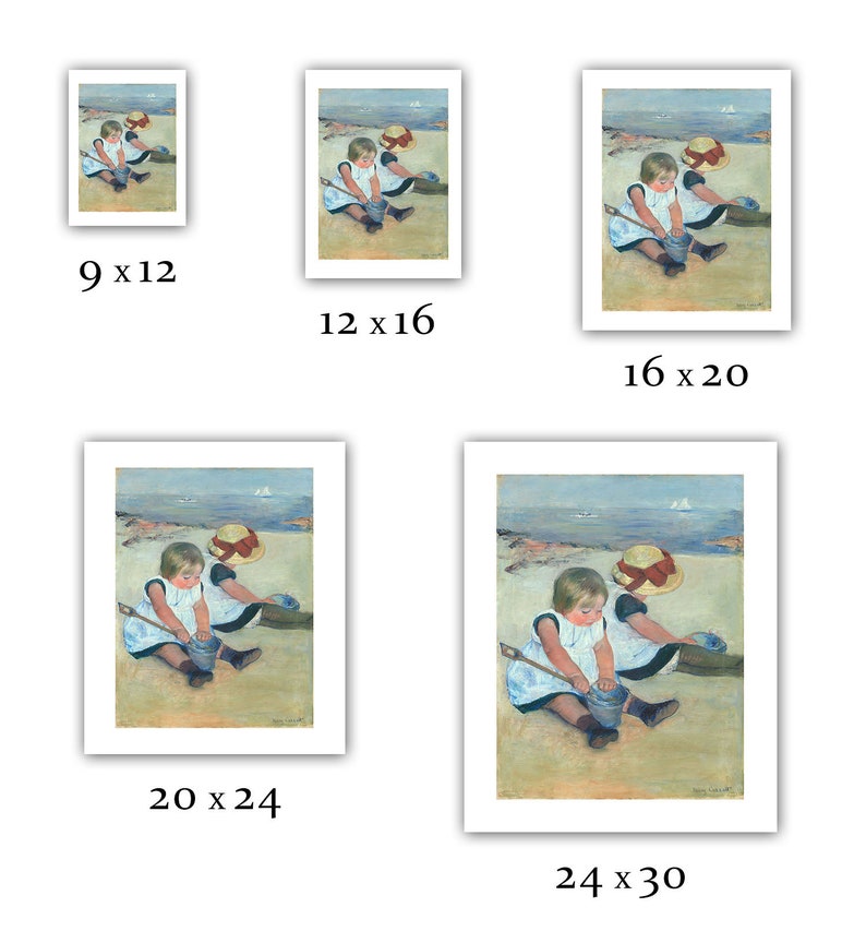 Mary Cassatt : Children Playing on the Beach 1884 Giclee Fine Art Print image 2