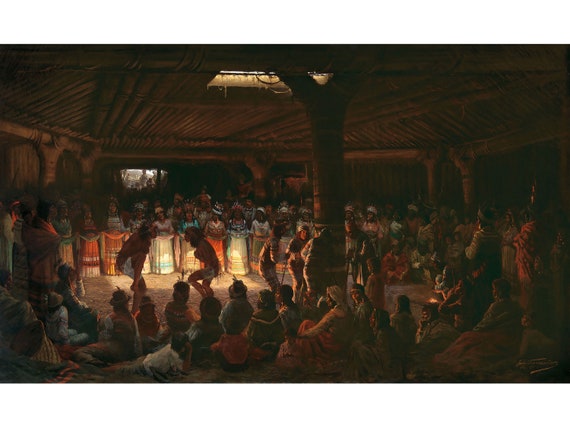 Jules Tavernier : Dans in een ondergronds roundhouse in Clear - Etsy  Nederland