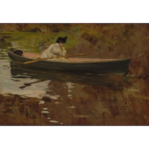 William Merritt Chase : Mrs. Chase in Prospect Park (1886) - Giclee Fine Art Print