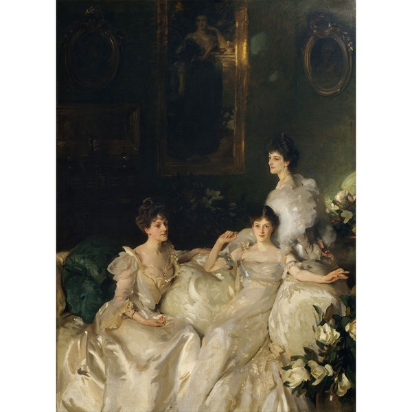 John Singer Sargent : Les sœurs Wyndham - Lady Elcho, Mrs. Adeane, and Mrs. Tennant (1899) - Giclee Fine Art Print