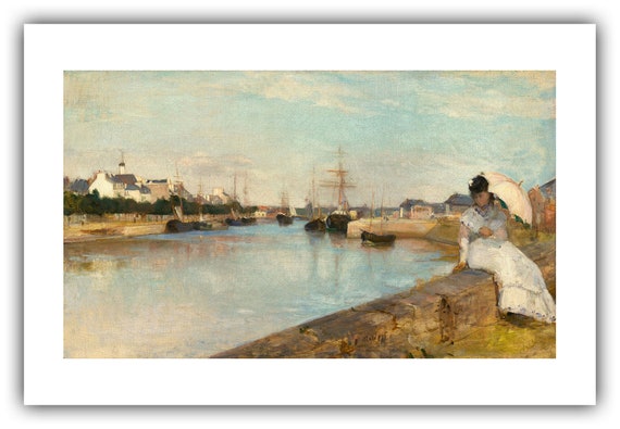 ベルト・モリゾ：ロリアンの港（1869年） - ジクレー版画 - Etsy 日本