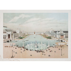 WF McLaughlin & Co: The Court of Honor - Chicago World's Fair (c. 1893) - Giclee Fine Art Print