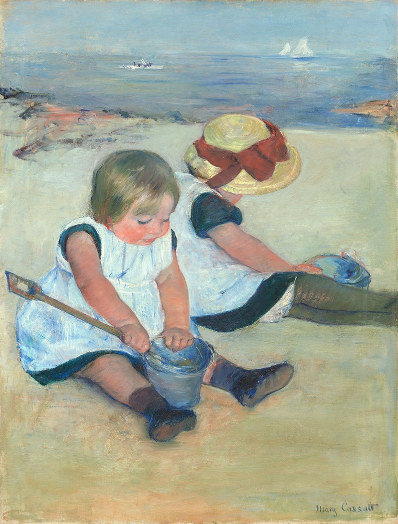 Mary Cassatt : Children Playing on the Beach 1884 Giclee Fine Art Print image 3