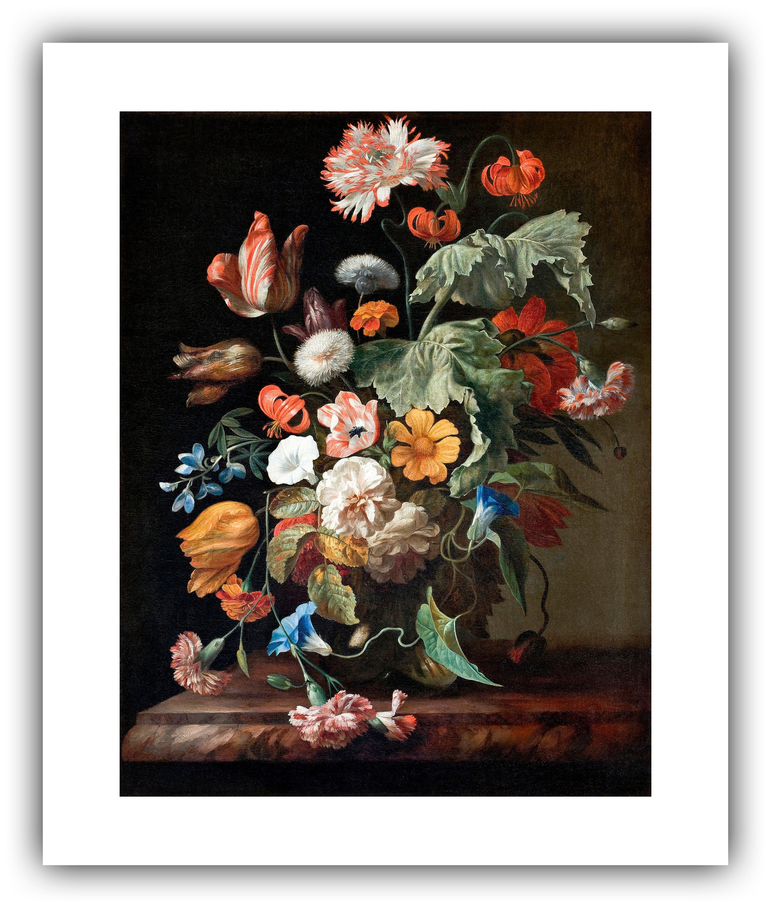 Rachel Ruysch : Still Life With Flowers (c. 1700) - Giclee Fine