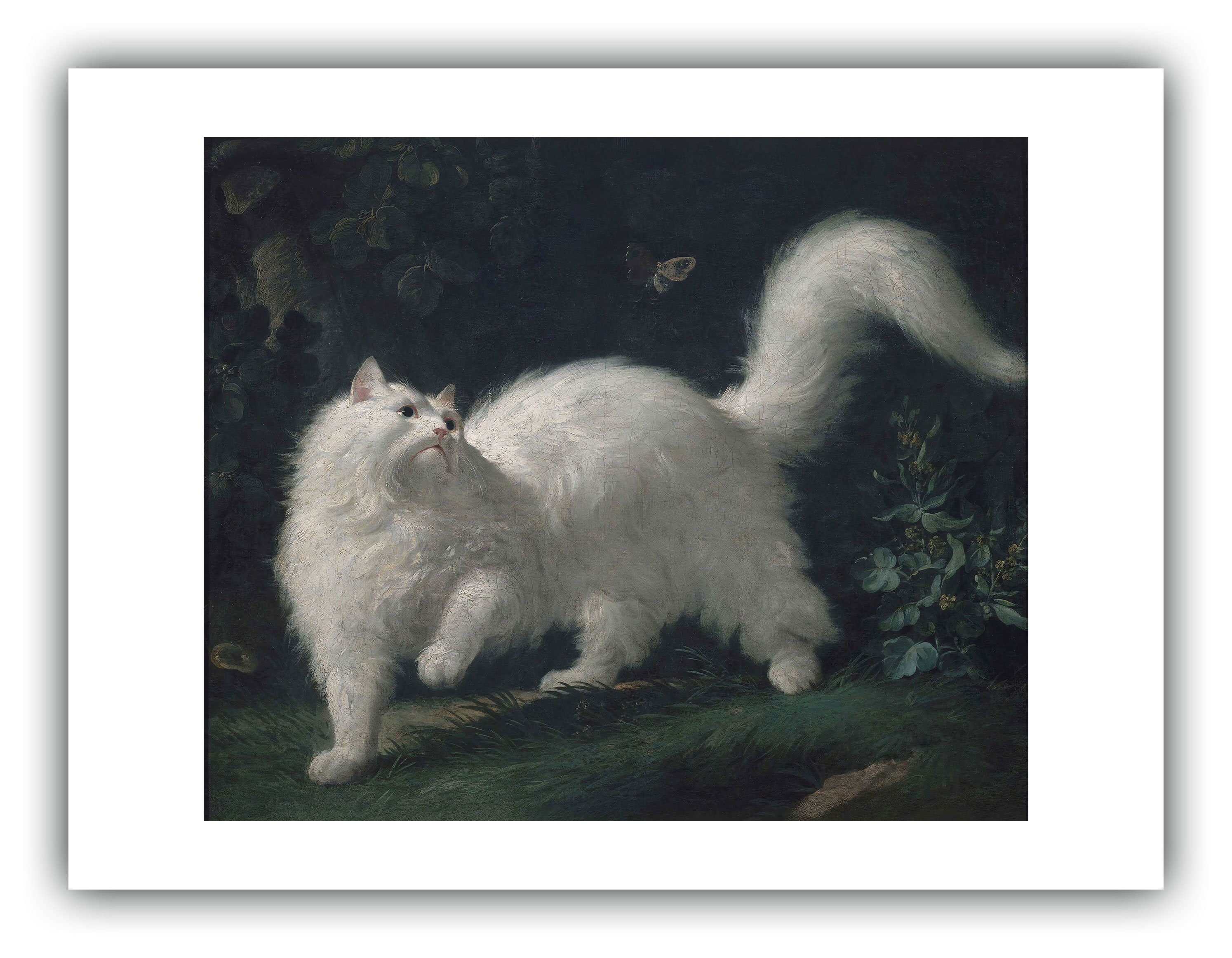 アンドリューコゥリー版画　猫限定版　シルエット画 Amazon.co.jp: 黒猫と月のウォールアート,キャットアート