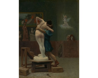 Jean-Leon Gerome : Pygmalion and Galatea (c. 1890) - Giclee Fine Art Print