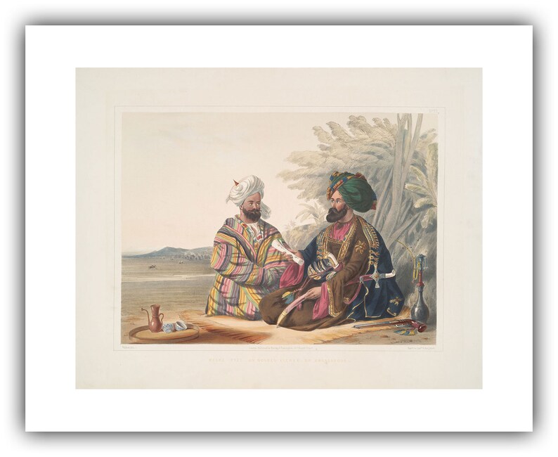 James Rattray : Meerz Fyze, an Oosbeg Elchee, or Ambassador 1848 Giclee Fine Art Print 24 x 30 inches