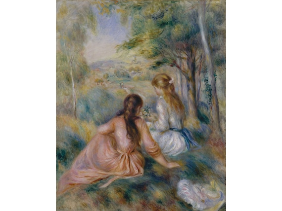 ピエール＝オーギュスト・ルノワール：草原にて（1888-1892