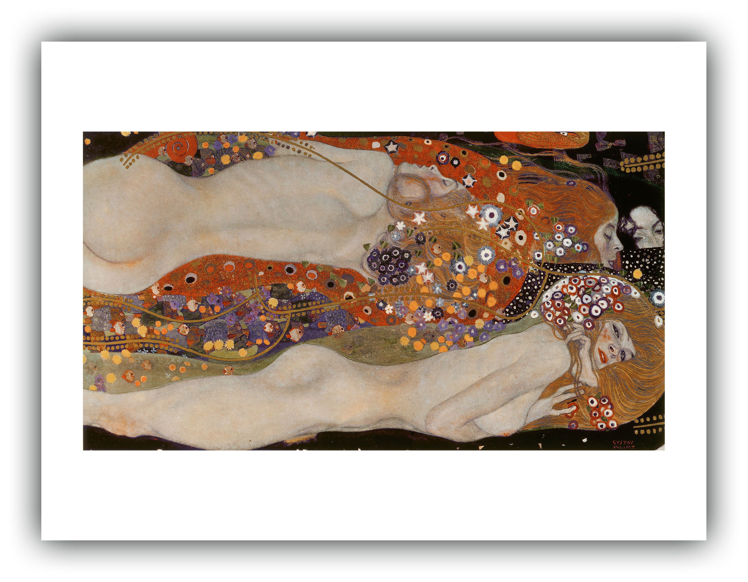 グスタフ・クリムト：水蛇II（1904-1907） - ジクレー版画 - Etsy 日本