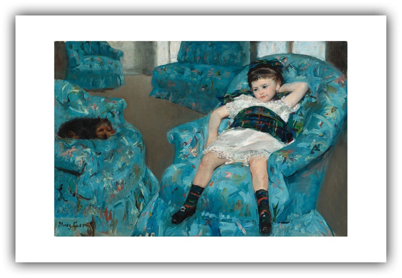 Mary Cassatt : Little Girl in a Blue Armchair (1878) - Giclee Fine Art ...