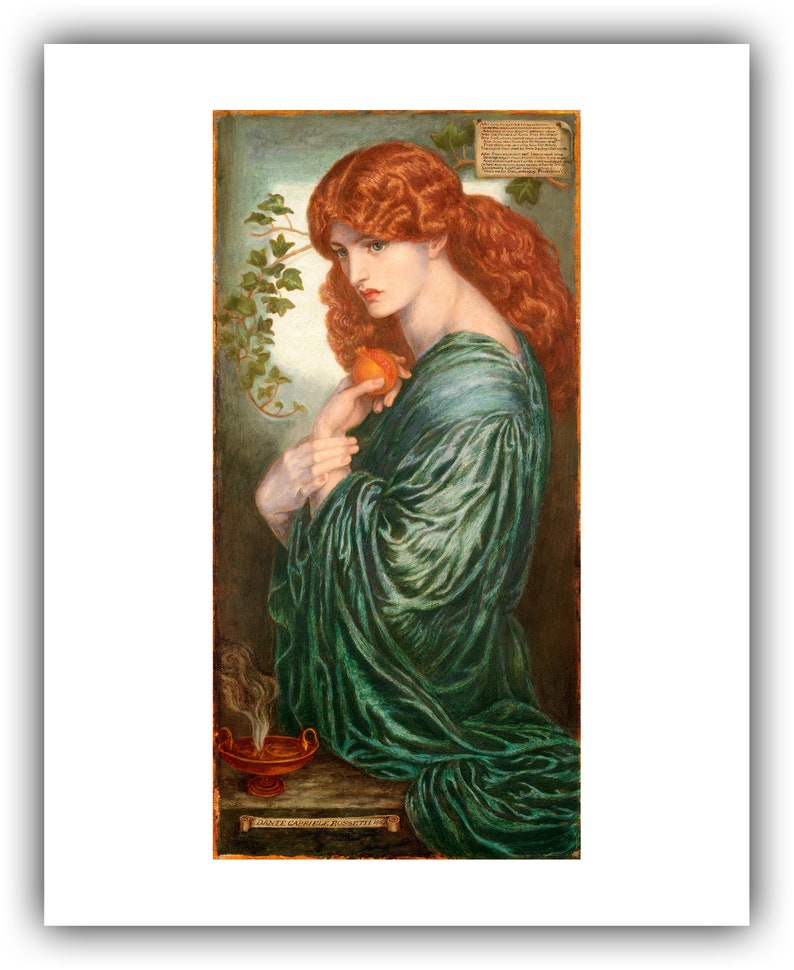 Dante Gabriel Rossetti : Proserpine Persephone 1882 Giclee Fine Art Print 16 x 20 inches