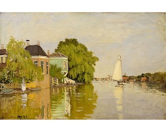 Landscape Near Zaandam - Claude Monet Hand-painted Oil Painting