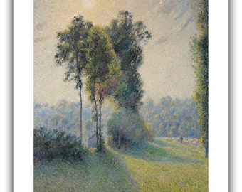 Camille Pissarro : Landscape at Saint-charles, Near Gisors, Sunset