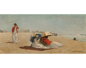 Winslow Homer : East Hampton Beach, Long Island (1874) - Giclee Fine Art Print