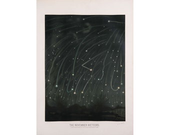 Etienne Leopold Trouvelot : De meteoren van november (The Trouvelot Astronomical Drawings, 1882) - Giclee Fine Art Print