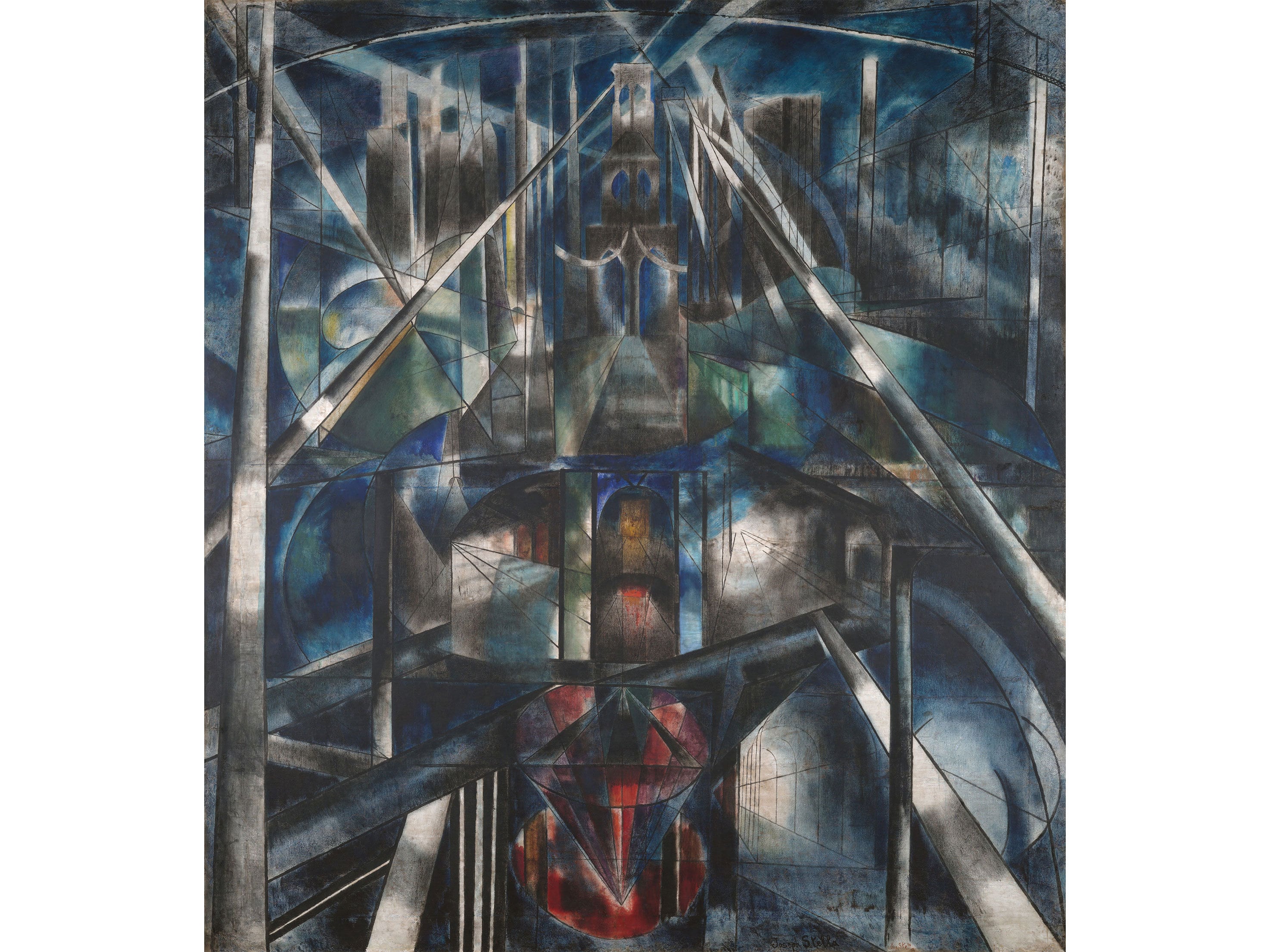 ジョセフ・ステラ：ブルックリン橋（1919-1920） - ジクレー版画