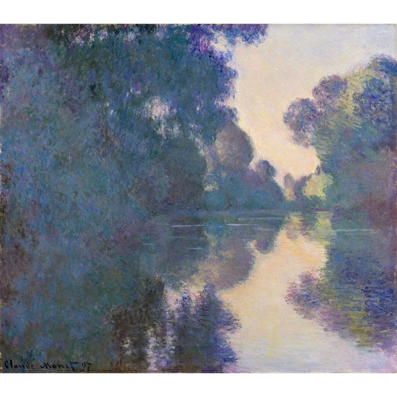 Claude Monet 【セーヌ川の朝】　ジクレー版画 クロード・モネ：ジヴェルニー近郊のセーヌ川の朝（1897年